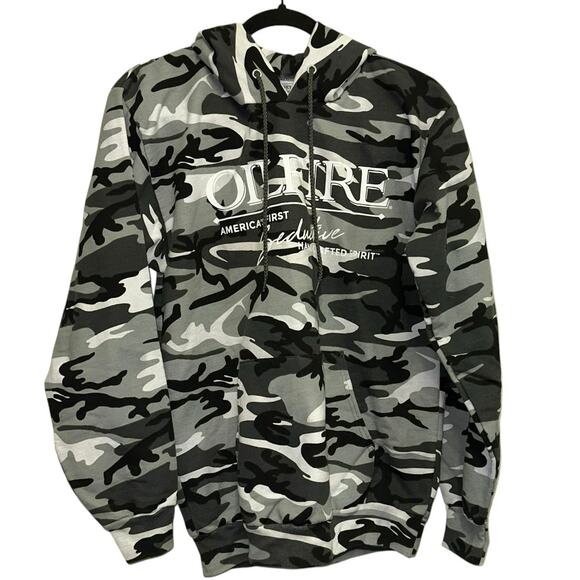 Gray Camo Hoodie Sweatshirt Graphic - Picture 1 of 5